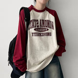 Tace loose fit coloring raglan long-sleeved shirt