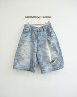 Blur Camo Bermuda Denim Pants
