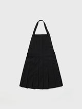 エプロンプリーツドレスブラック