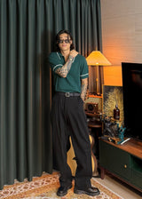 One-Tuck Semi-Banded Cotton Pants 3COLOR