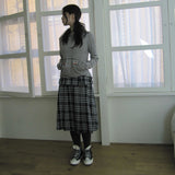 Double Layered Check Skirt