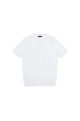ケーブル ニット クルーネックTシャツ