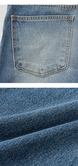 Knife boots cut denim pants