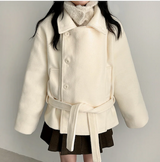 Pony Thick Belt Double High Neck Coat