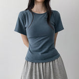 Slim Fit 🌟 Spandex Basic Plain Short-Sleeved T-shirt (8 colors)