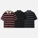 ラグビーカラー半袖Tシャツにフィット (3 Colors)