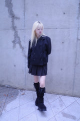 Powder double short coat (2color)