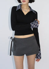 STRIPE WRAP SHORTS