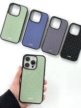 【MADE】Mini Dot Transform teal iPhone case [Glossy Glass/Magsafe]