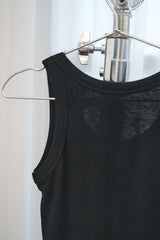 ベーシック リブ スリーブレス (Black)