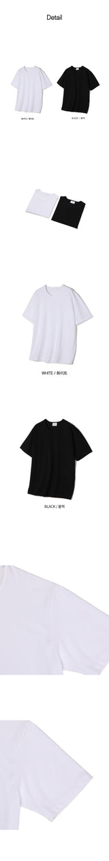 [BASIC  ITEM] UネックラウンドハーフT（２色）