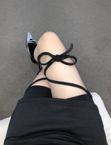 リボンストラップスカートパンツ
