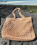 ジッパークロシェスクエアショルダーバッグ_Beige