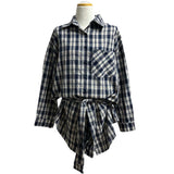 Rook Waist Point Check Long Shirt