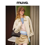 muva. Mini Roll Bag, Genuine‑Leather Niche Handbag, Viral Mini Tote for Carrying Daily Work Essentials, New Arrival Aug 2