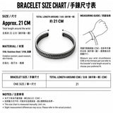 ブラックシルバーエングレーブドカフ