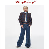 Why Berry 22AW "Modern Fragrance" Short Style Small Fragrance Motorcycle Coat Thick Coat Jacket