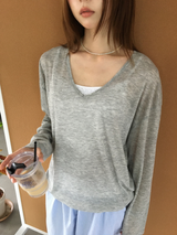 Cinnamon Summer V-neck Knit (6color)