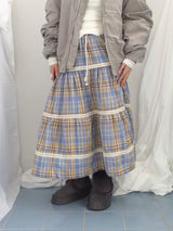 Hazel latte checkered skirt