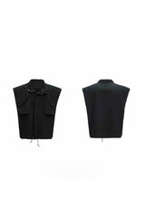Drawstring Cargo Vest