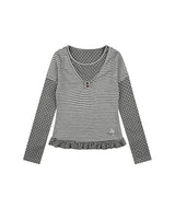 Pippa Dot Stripe Layered Tee