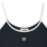 エッセンシャル コントラスト ノースリーブ Black