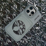 3D Planet Titanium Gray Leather case
