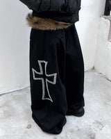 Soen Cross Beaded Fur Wide Training Long Pants
