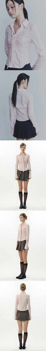 VIVIAN SCARF SHIRT pink