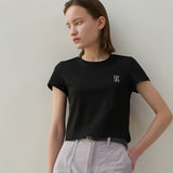 (Z-T-6804)ESSENTIAL SYMBOL SEMI CROP TEE