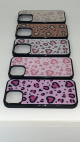 heart leopard (dark pink) case 