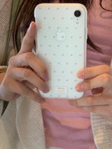 dot phonecase 半透明ドット柄ケース パープル