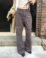 Cotton pocket cargo pants