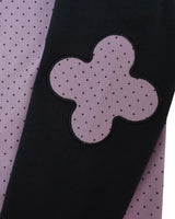 patched raglen t-shirts / blueberry