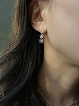 [925silver] フラワードロップピアス