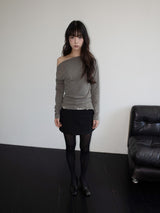 CLASSIC PADDED MINI SKIRT (BLACK)