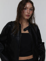Leather Biker Jacket_Black