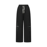 モエンクロスレザーパッチスウェットパンツ UNISEX (2Color)