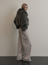 SIDE BEADS PANTS GREY