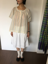 Marine button midi skirt (3color)