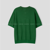  Slag Cooling Hachi Knit Short Sleeve Round Cardigan