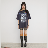 チョーカーロックTシャツ ネイビー