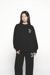 25SS インクスタンプロゴスウェットシャツ ブラック