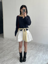 Forming Boat Neck Cardigan T-shirt
