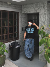 Never Them Lettering Short-Sleeved T-Shirt 4C