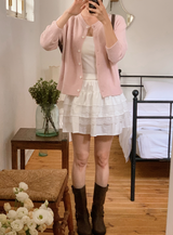 #レースティアードミニスカート (2color)