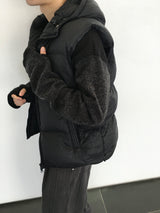 Tailed Padded Hooded Vest 3C
