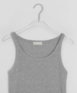 Vicky Basic Ribbed Round Sleeveless