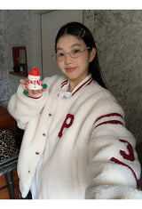 wool quilting base ball jumper jacket