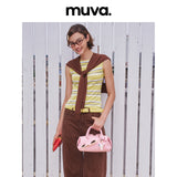 muva. 本革 夏向け パフィー 2WAY ショルダーバッグ